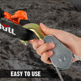 4T Heavy-Duty Snatch Block Pulley with Hook for Off-Road 4WD ATV and UTV - 45-Degree Angle