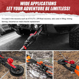 X-BULL Soft Shackle Synthetic Rope Recovery Snatch Ring /Recovery Hitch Receiver - Side View