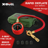 X-BULL Tyre Deflator Tire Air Deflators Rapid With Pressure Gauge Valve Tool 4WD - Low Angle