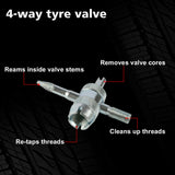 X-BULL Tyre Deflator Tire Air Deflators Rapid With Pressure Gauge Valve Tool 4WD - Close-Up Angle
