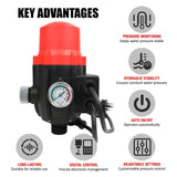 ETOSHA Water Pressure Pump Controller Auto Switch Control Electric BLACK - Top-Down View