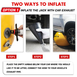 X-BULL Exhaust Jack Air Bag Jack With 2PCS Recovery Tracks Boards 4WD 4X4 Gen2.0 Black - Extra Image