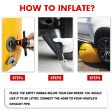 X-BULL Exhaust Jack Recovery Jack Air Bag Multi Layer Truck Rescue Kit 4x4 4WD 10 Units - Front View
