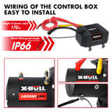 X-BULL Electric Winch 12000LBS/5454KGS Steel Cable 12V Wireless Remote Offroad - Side View