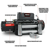X-BULL Electric Winch 12000LBS/5454KGS Steel Cable 12V Wireless Remote Offroad - Extra Image