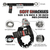 X-BULL 4WD Off-Road Recovery Kit - 12000LBS Electric Winch with Kinetic Recovery Rope and Accessories - Top-Down View