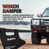 X-BULL 4WD Off-Road Recovery Kit - 12000LBS Electric Winch with Kinetic Recovery Rope and Accessories - 45-Degree Angle