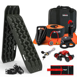 X-BULL Off-Road Winch Recovery Kit with Recovery Tracks, Snatch Strap, and Essential Accessories