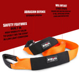 X-BULL Winch Recovery Kit Snatch Strap Off Road 4WD with Recovery Tracks Gen 2.0 Boards RED - Close-Up Angle