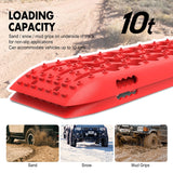 X-BULL Winch Recovery Kit Snatch Strap Off Road 4WD with Recovery Tracks Gen 2.0 Boards RED - Extra Image
