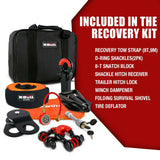 X-BULL Winch Recovery Kit Recovery tracks /Snatch Strap Off Road 4WD - Front View