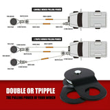 X-BULL Winch Recovery Kit Recovery tracks /Snatch Strap Off Road 4WD - Low Angle