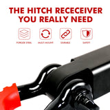 X-BULL Hitch Receiver 5T Recovery Receiver with Bow Shackle Tow Bar Off Road 4WD - Front View