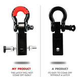 X-BULL Hitch Receiver 5T Recovery Receiver with Bow Shackle Tow Bar Off Road 4WD - Side View