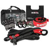 X-BULL Ultimate Off-Road Recovery Kit: Kinetic Recovery Rope, Snatch Strap & 2 Recovery Tracks for 4WD Adventures - Front View