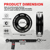 X-BULL 4WD Winch Recovery Kit 12Pcs Recovery Tracks Snatch Strap Soft Shackles Recovery Ring - Low Angle