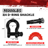 X-BULL 4WD Winch Recovery Kit 12Pcs Recovery Tracks Snatch Strap Soft Shackles Recovery Ring - Extra Image