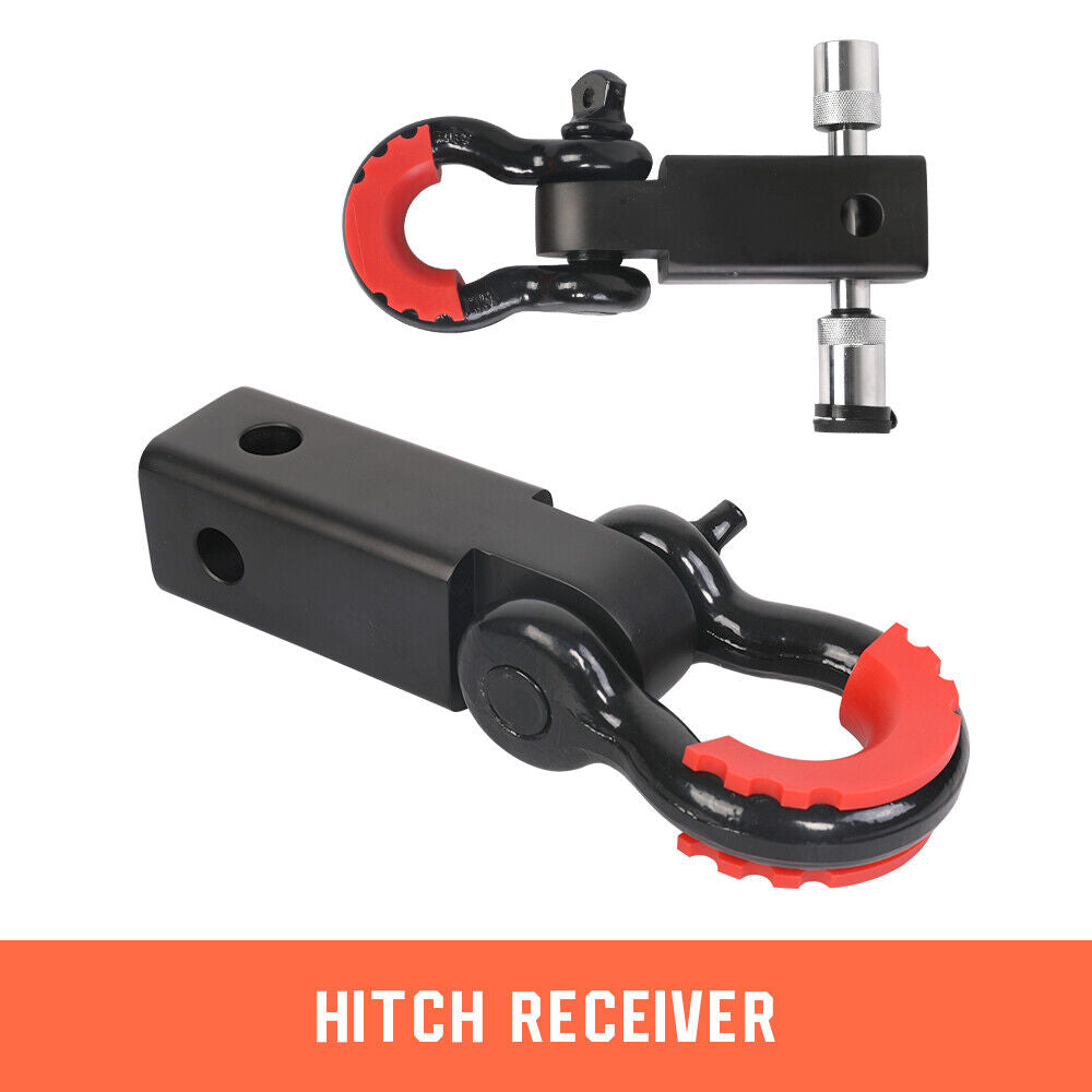 X-BULL 4WD Recovery Kit Snatch Strap Hitch Receiver Folding Shovel Survival 4X4