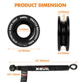 X-BULL 4WD Recovery Kit Snatch Strap Soft Shackles Folding Shovel Survival 4X4 - Side View