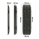 X-BULL Recovery tracks / Sand tracks / Mud tracks / Off Road 4WD 4x4 Car 2pcs Gen 3.0 - Olive - Low Angle