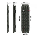 X-BULL Recovery tracks / Sand tracks / Mud tracks / Off Road 4WD 4x4 Car 2pcs Gen 3.0 - Olive - Low Angle