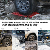 X-BULL Recovery tracks / Sand tracks / Mud tracks / Off Road 4WD 4x4 Car 2 Pairs Gen 3.0 - Black - Side View
