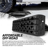 X-BULL Recovery tracks / Sand tracks / Mud tracks / Off Road 4WD 4x4 Car 2 Pairs Gen 3.0 - Black - Top-Down View