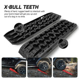 X-BULL Recovery tracks / Sand tracks / Mud tracks / Off Road 4WD 4x4 Car 2 Pairs Gen 3.0 - Black - Rear View