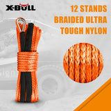 X-BULL Dyneema Synthetic Rope Winch Cable SK75 5.5MM x 13M Car Tow Recovery Strap - Top-Down View