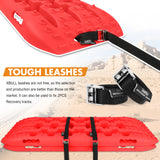 X-BULL Recovery tracks Sand Trucks Offroad With 4PCS Mounting Pins 4WD Gen 2.0- red - Front View