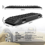 X-BULL Recovery tracks Sand Trucks Offroad With 4PCS Mounting Pins 4WDGen 2.0 - Black - Top-Down View