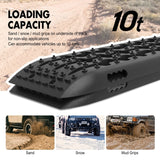 X-BULL Recovery tracks Sand Trucks Offroad With 4PCS Mounting Pins 4WDGen 2.0 - Black - Low Angle