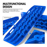 X-BULL Gen 2.0 Recovery Tracks - 2pcs Heavy-Duty Sand/Snow/Mud Traction Boards for 10T 4WD Vehicles - Blue - Close-Up Angle