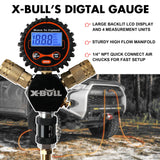 X-BULL 4 Tire Inflation Indeflate Digital 4 Hose 4 Tire Inflation Tyre Deflation System Equalizer - 45-Degree Angle
