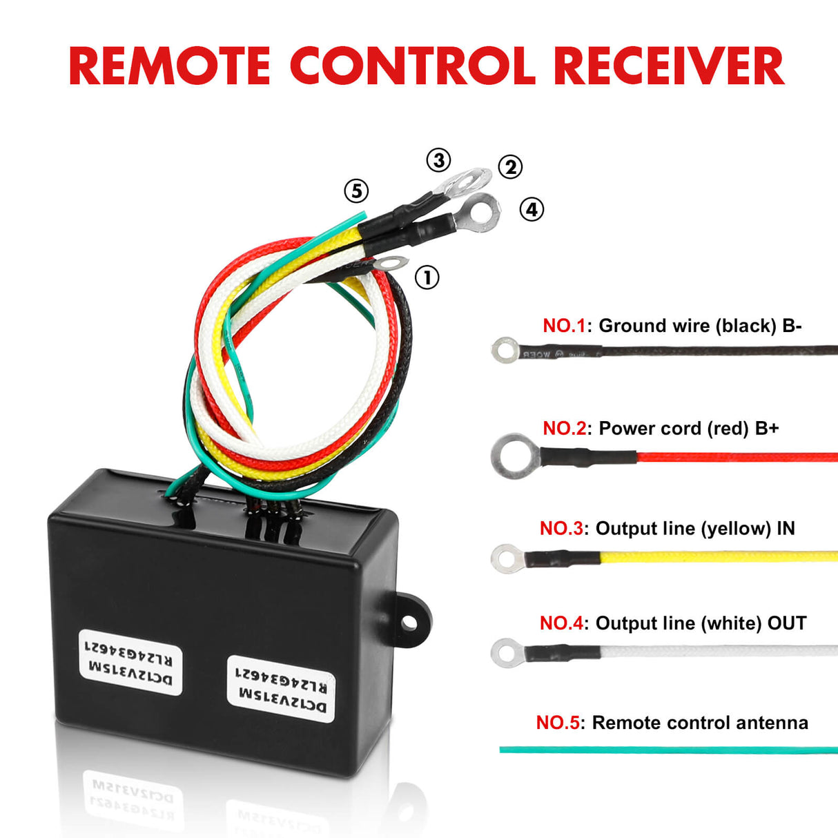 X-BULL 12V Winch Remote Control Winch Relay Solenoid Twin Handset Easy to Install