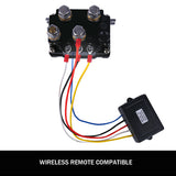 X-BULL Winch Solenoid Relay 12V 500A Winch Controller Twin Wireless Remote 4T Block Pulley - Front View