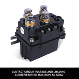 X-BULL Winch Solenoid Relay Wiring Controller 500A 12V and 150ft Wireless Remote 4T Block Pulley - Top-Down View