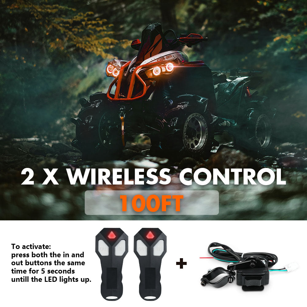 ZESUPER 4500LB 12V Electric Winch with Wireless Remote for ATV, UTV, and Boat Trailers
