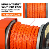 2500LBS Electric Winch Wireless Remote Synthetic Rope Wireless Remote ATV UTV BOAT