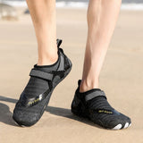 Men Women Water Shoes Barefoot Quick Dry Aqua Sports Shoes - Black Size EU37 = US4 - Low Angle
