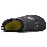 Men Women Water Shoes Barefoot Quick Dry Aqua Sports Shoes - Black Size EU40 = US7 - Top-Down View