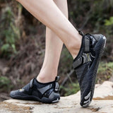Men Women Water Shoes Barefoot Quick Dry Aqua Sports Shoes - Black Size EU40 = US7 - Close-Up Angle