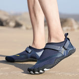 Men Women Water Shoes Barefoot Quick Dry Aqua Sports Shoes - Blue Size EU40 = US7 - Rear View