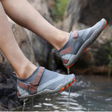 Men Women Water Shoes Barefoot Quick Dry Aqua Sports Shoes - Grey Size EU37 = US4 - Low Angle