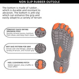 Men Women Water Shoes Barefoot Quick Dry Aqua Sports Shoes - Grey Size EU39 = US6 - Top-Down View