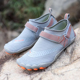 Men Women Water Shoes Barefoot Quick Dry Aqua Sports Shoes - Grey Size EU40 = US7 - Close-Up Angle