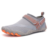 Men Women Water Shoes Barefoot Quick Dry Aqua Sports Shoes - Grey Size EU40 = US7 - Front View