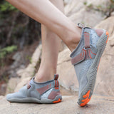 Men Women Water Shoes Barefoot Quick Dry Aqua Sports Shoes - Grey Size EU47 = US12 - Rear View
