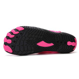 Women Water Shoes Barefoot Quick Dry Aqua Sports Shoes - Pink Size EU37 = US4 - Close-Up Angle