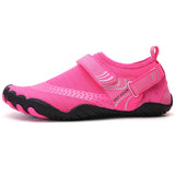 Women Water Shoes Barefoot Quick Dry Aqua Sports Shoes - Pink Size EU37 = US4 - Side View